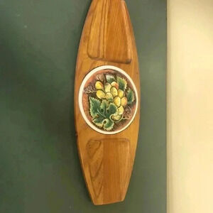 Vintage Fred Press Sete wood cheese platter